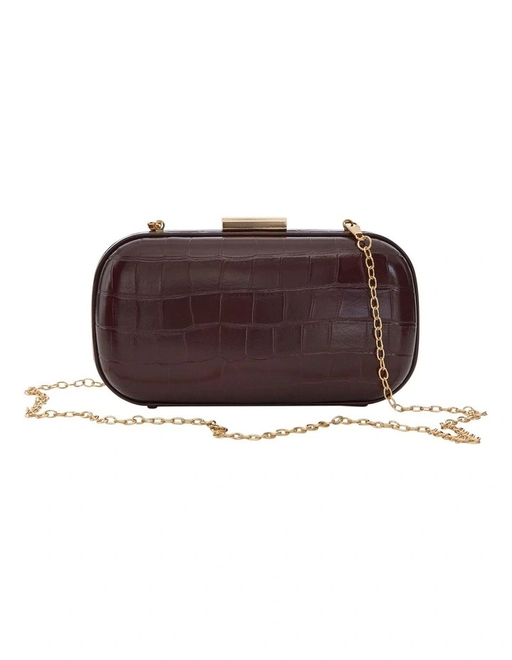 Chic Clutch Bag in Bordeaux Croc image 3