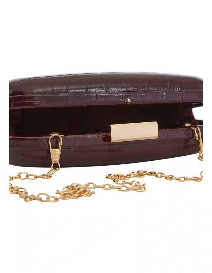 Chic Clutch Bag in Bordeaux Croc image 4