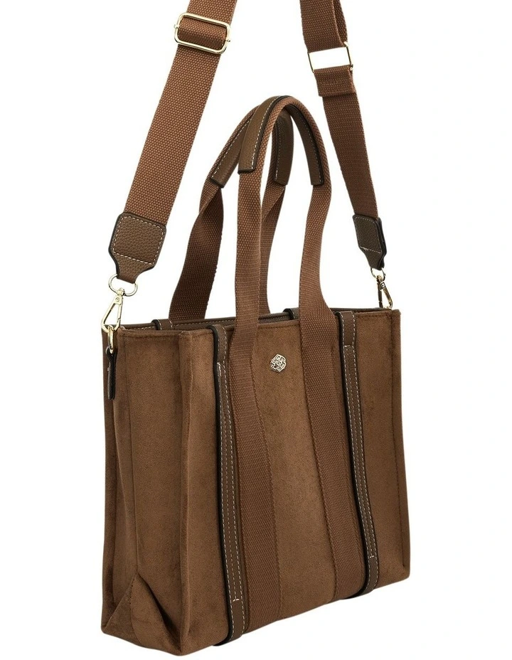 Sadie Tote Bag in Tan Micro image 2