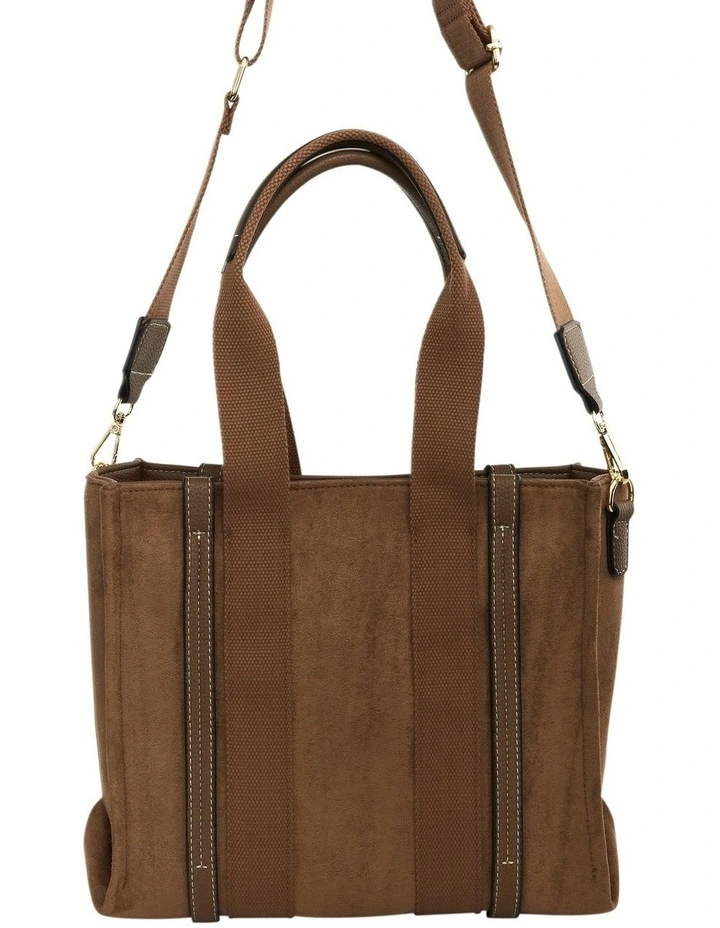 Sadie Tote Bag in Tan Micro image 4