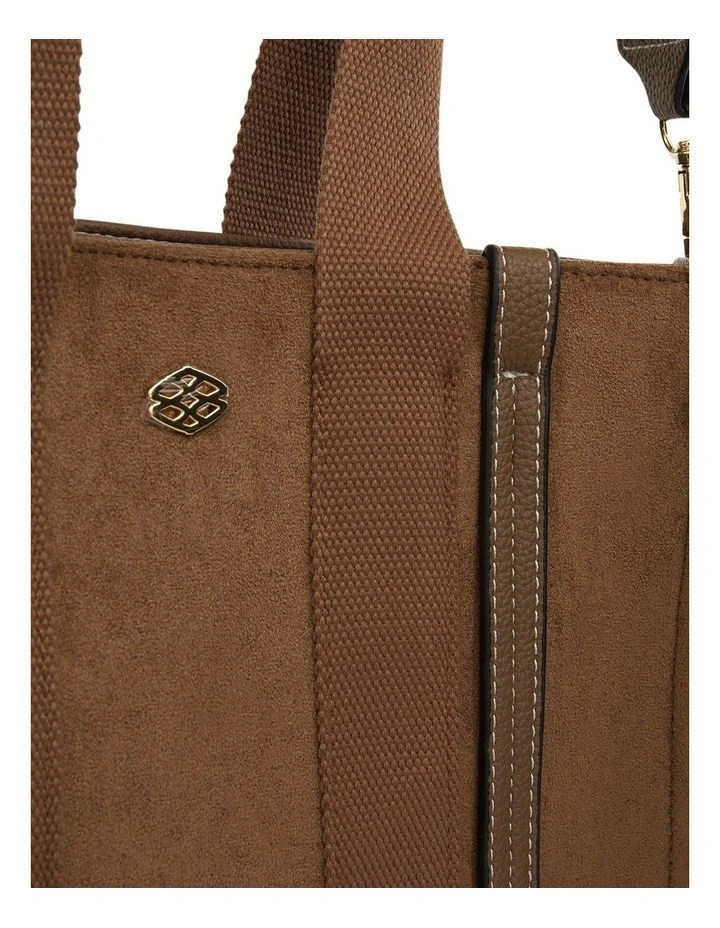 Sadie Tote Bag in Tan Micro image 5