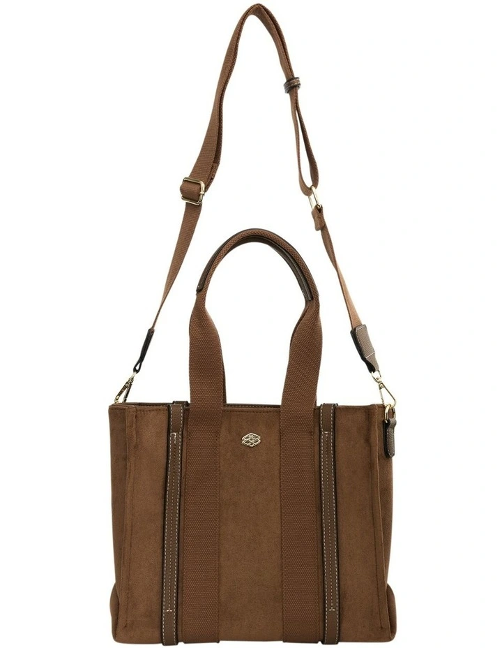 Sadie Tote Bag in Tan Micro image 6