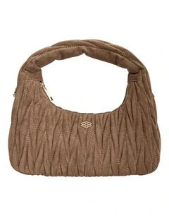 Nellie Shoulder Bag in Tan Micro