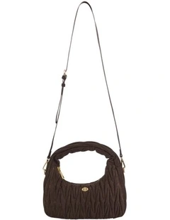 Nellie Shoulder Bag in Chocolate Micro