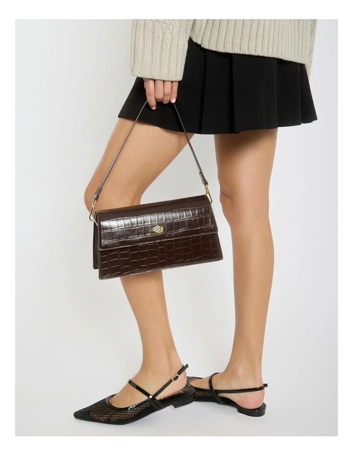 June Shoulder Bag in Chocolate Coc image 4