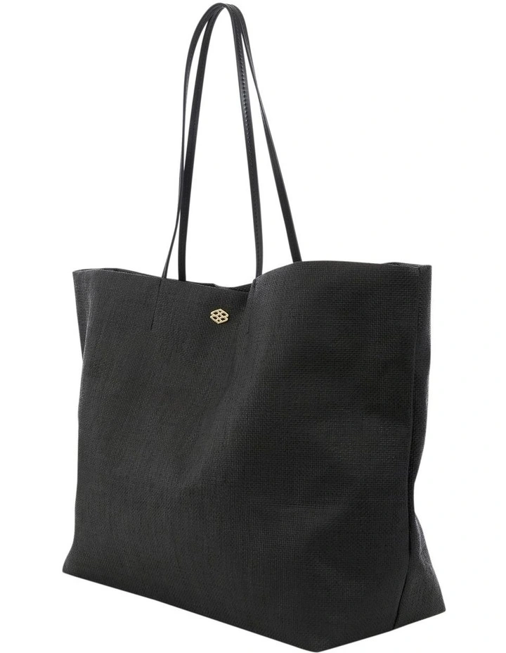 Hope Tote Bag in Black Raffia image 2