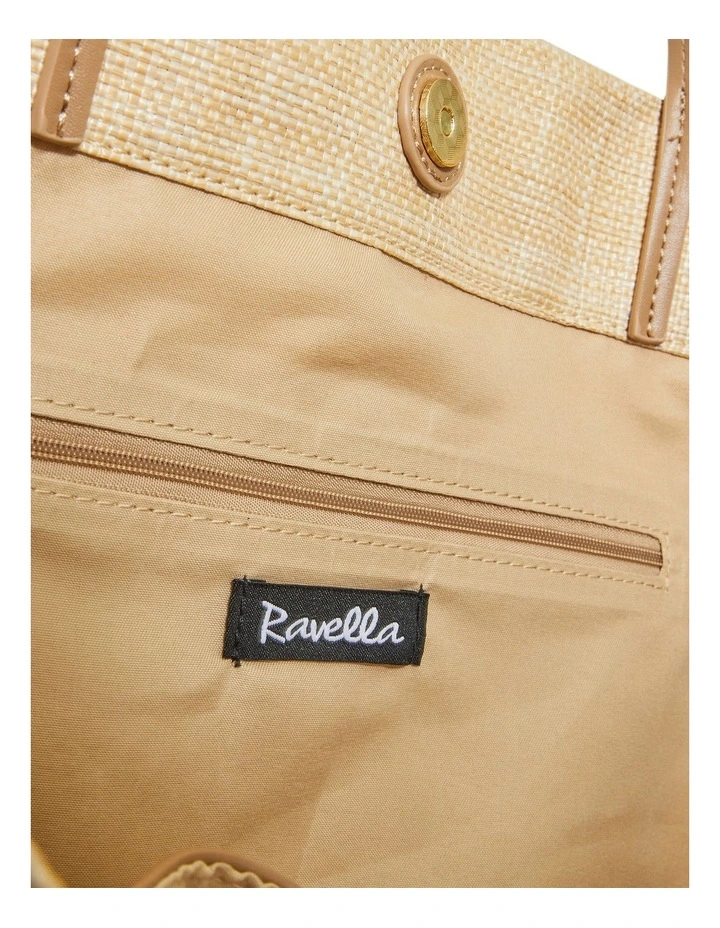 Hope Tote Bag in Natural Raffia image 4