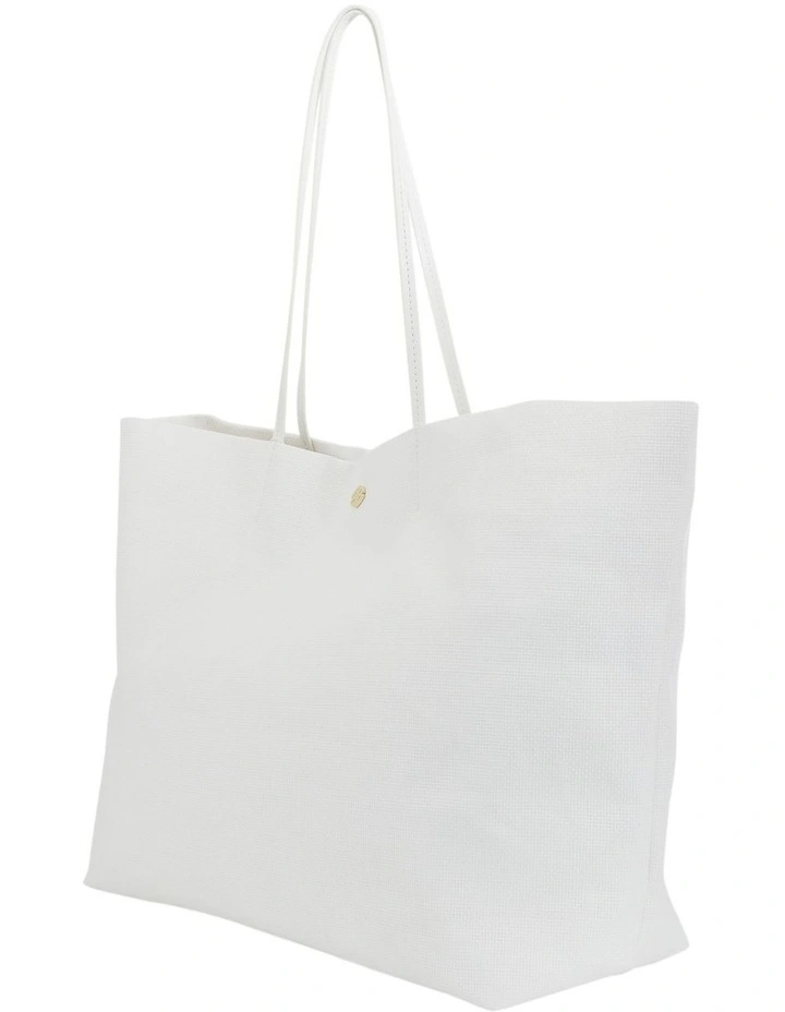 Hope Tote Bag in White Raffia image 2