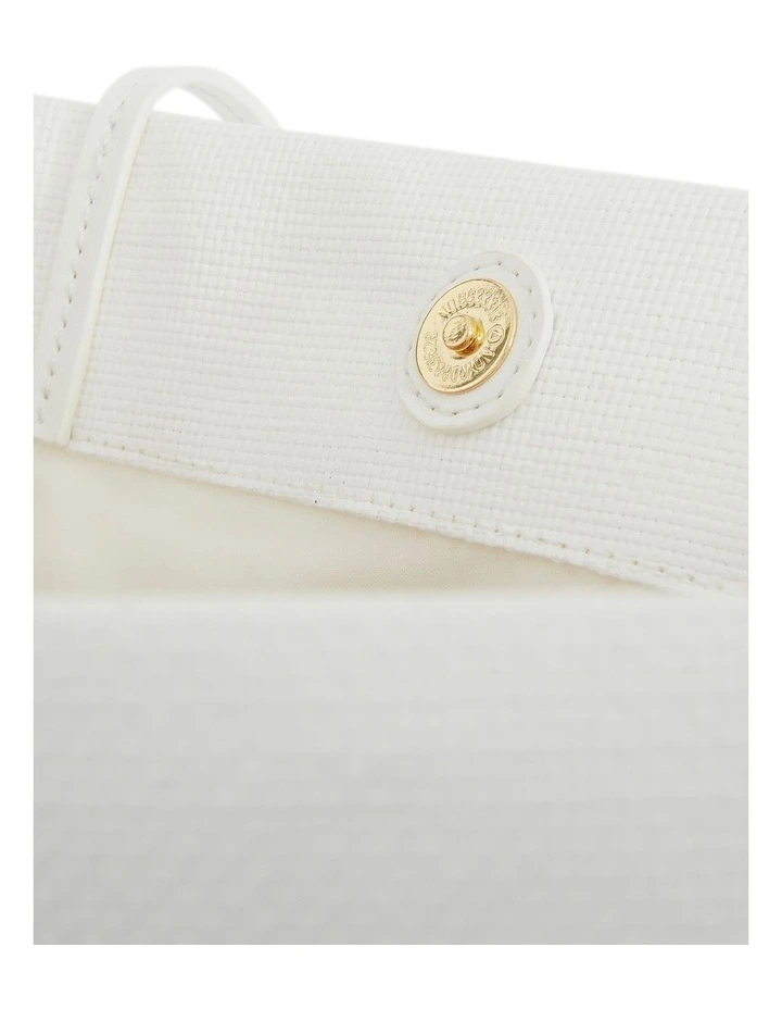 Hope Tote Bag in White Raffia image 3