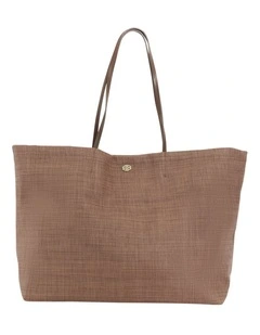 Hope Tote Bag in Brown Raffia