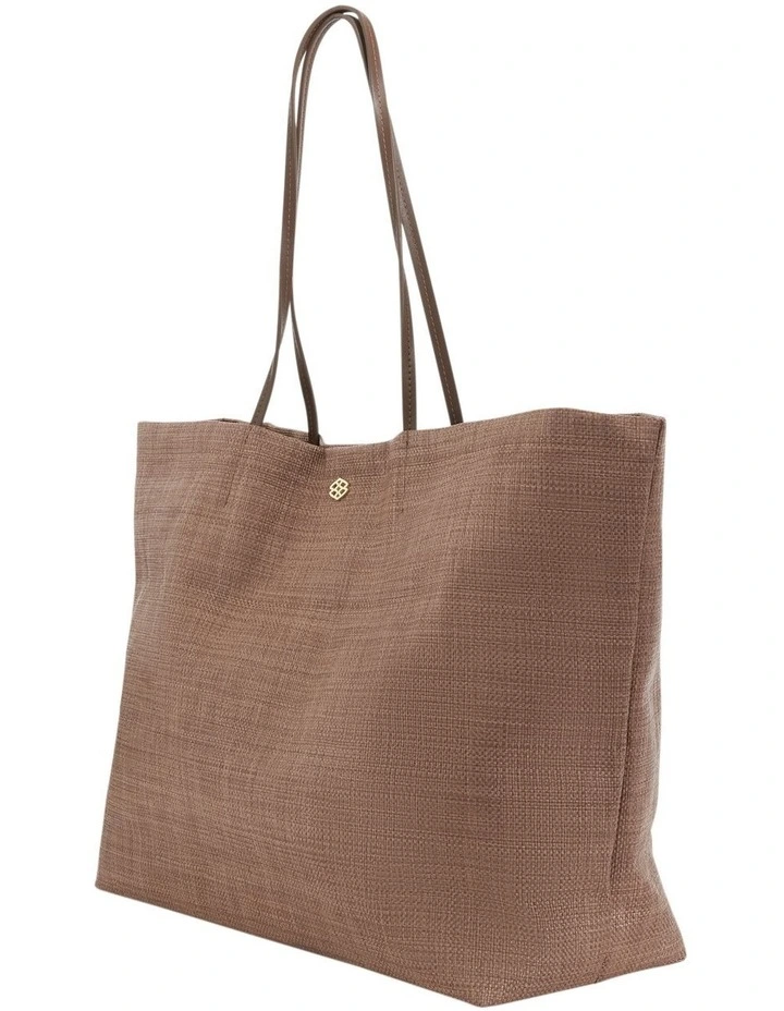Hope Tote Bag in Brown Raffia image 2
