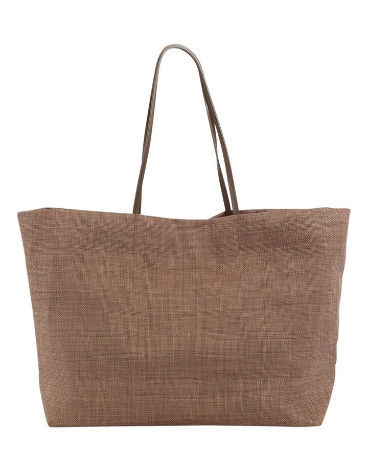Hope Tote Bag in Brown Raffia image 4