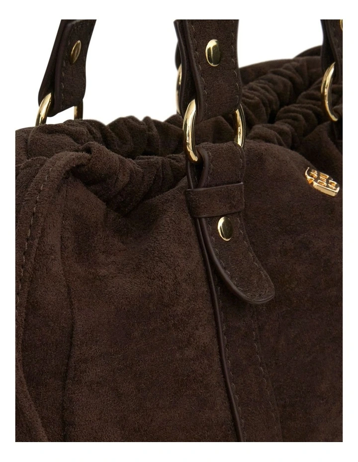 Lola Crossbody Bag in Chocolate Micro image 3