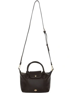 Liv Shoulder Bag in Chocolate Pebble