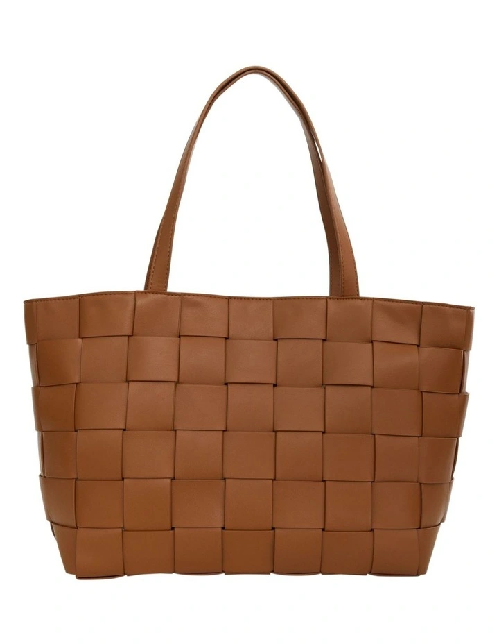 Lisa Tote Bag in Tan Weave image 1