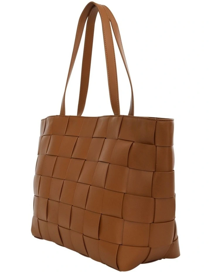 Lisa Tote Bag in Tan Weave image 2