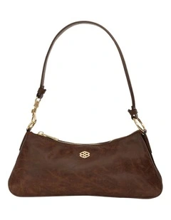 Lustre Shoulder Bag in Chocolate Crinkle