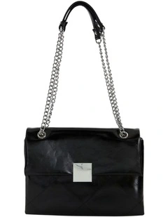 Bianca Shoulder Bag in Black Gloss