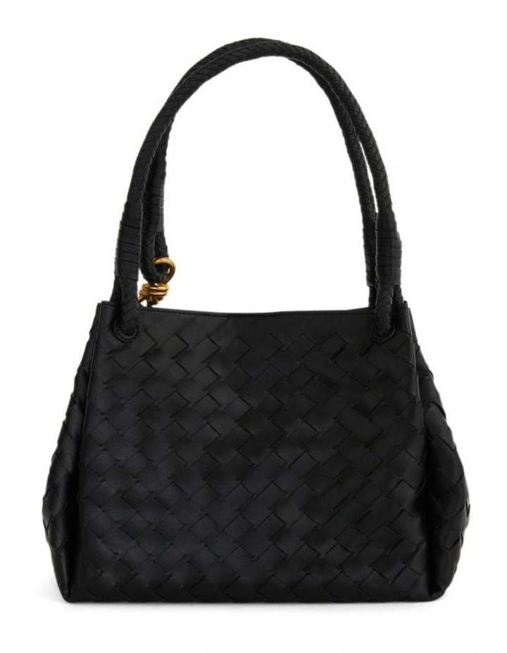 Isobel Tote Bag in Black Weave image 4