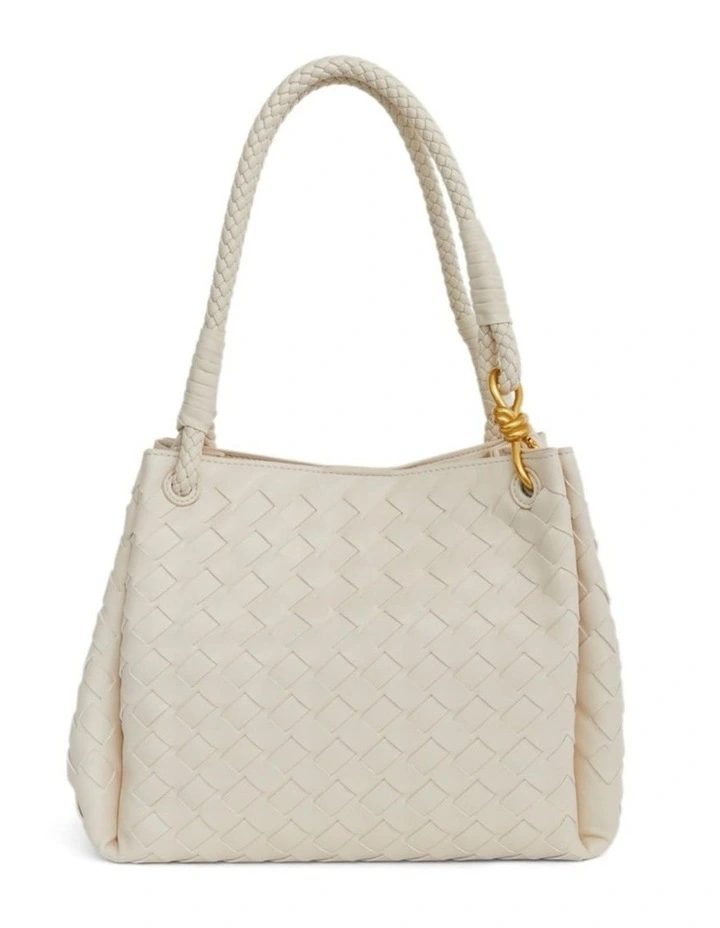 Isobel Tote Bag in Bone Weave image 1