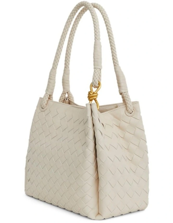 Isobel Tote Bag in Bone Weave image 2