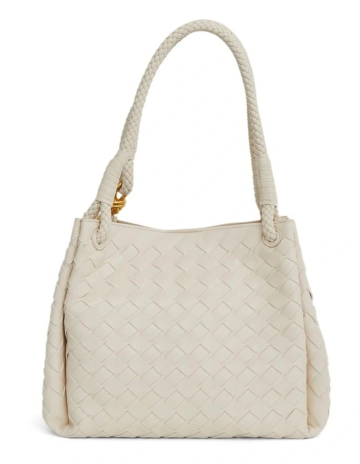 Isobel Tote Bag in Bone Weave image 4