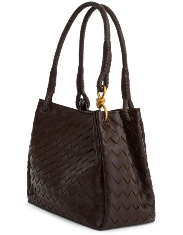 Isobel Tote Bag in Chocolate Weave image 2