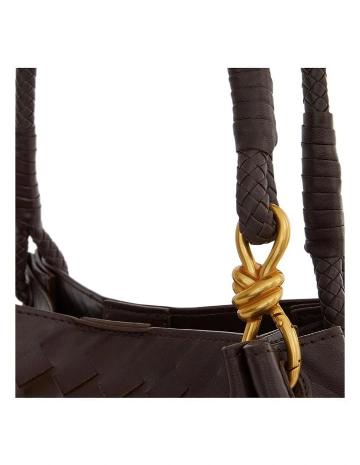 Isobel Tote Bag in Chocolate Weave image 3