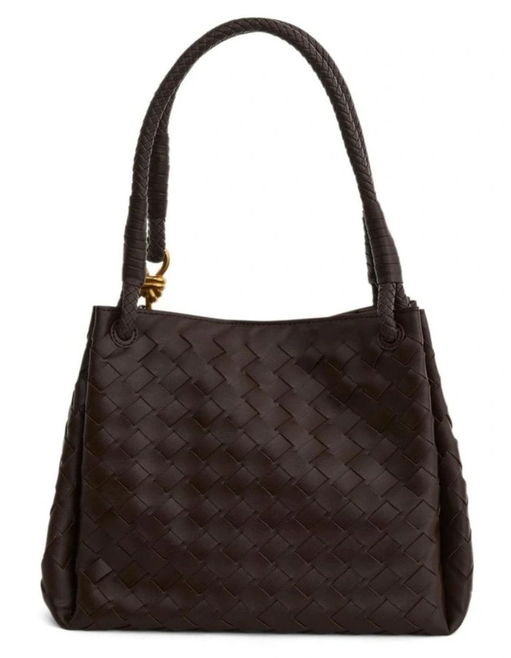 Isobel Tote Bag in Chocolate Weave image 4