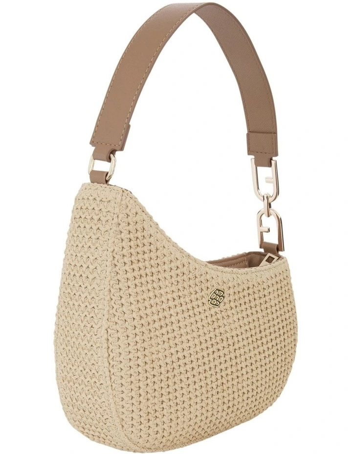 Nadia Shoulder Bags in Natural Raffia/Tan image 2