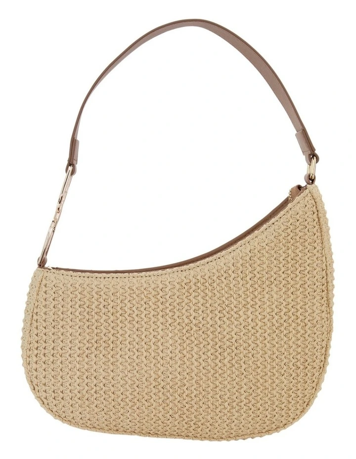 Nadia Shoulder Bags in Natural Raffia/Tan image 4