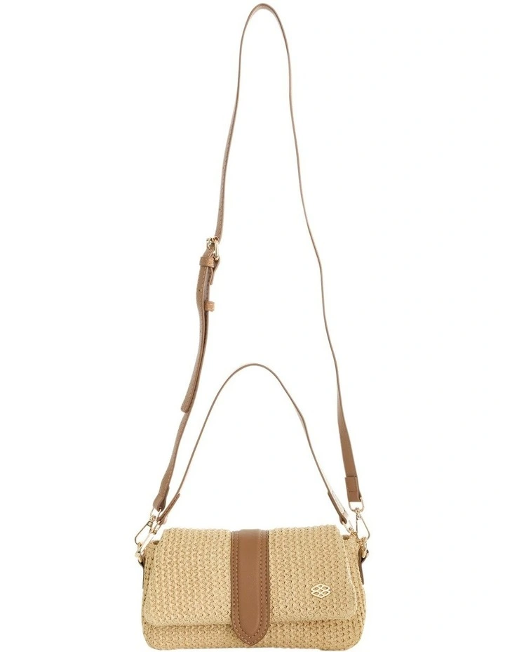 Susan Shoulder Bag in Natural Raffia / Tan image 4
