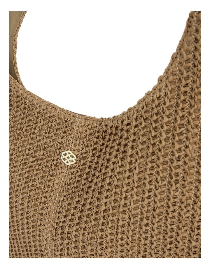 Nimble Hobo Bag in Natural Raffia image 3