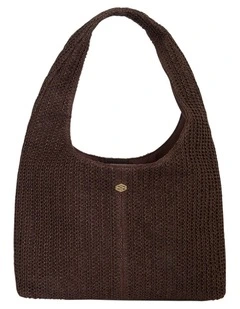 Nimble Hobo Bag in Chocolate Raffia