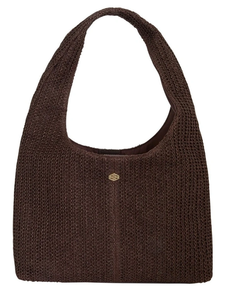Nimble Hobo Bag in Chocolate Raffia image 1