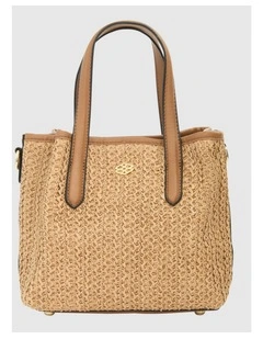 Jada Crossbody bag in Natural Raffia / Tan