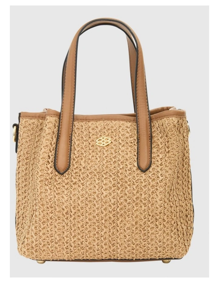 Jada Crossbody bag in Natural Raffia / Tan image 1