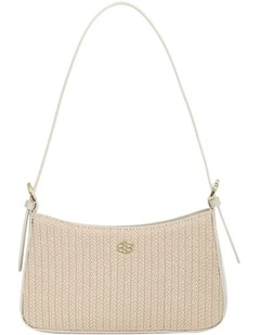 Poise Shoulder Bag in Nude Raffia
