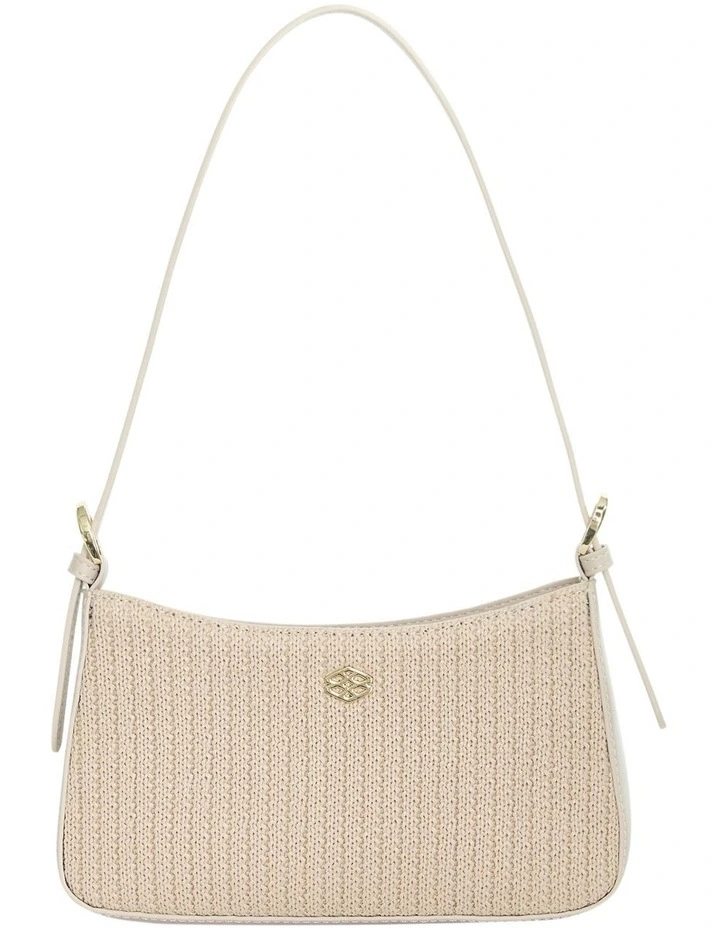 Poise Shoulder Bag in Nude Raffia image 1