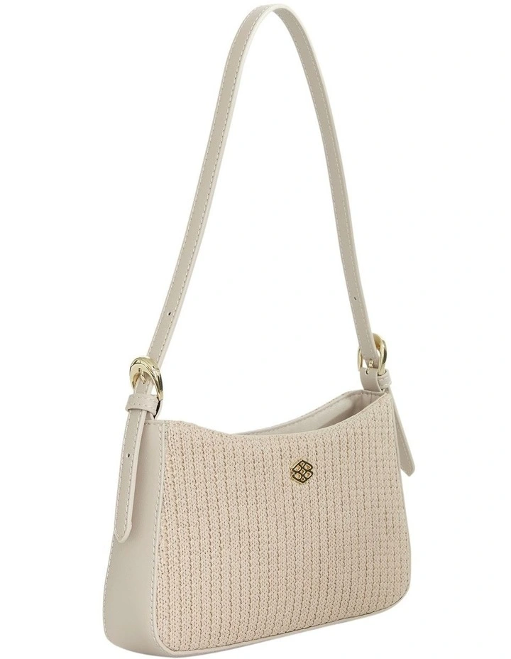 Poise Shoulder Bag in Nude Raffia image 2
