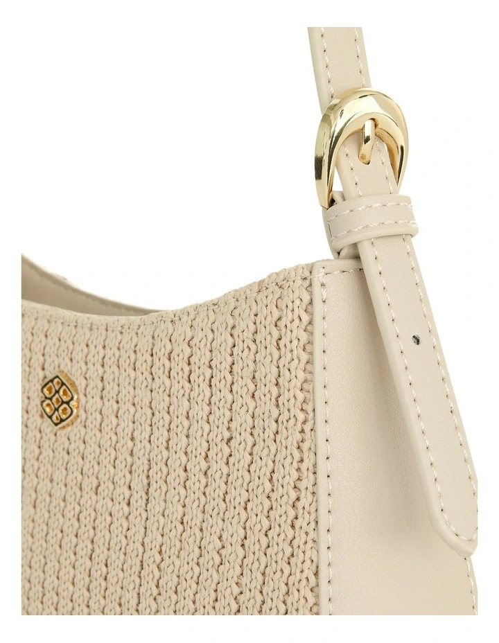 Poise Shoulder Bag in Nude Raffia image 4