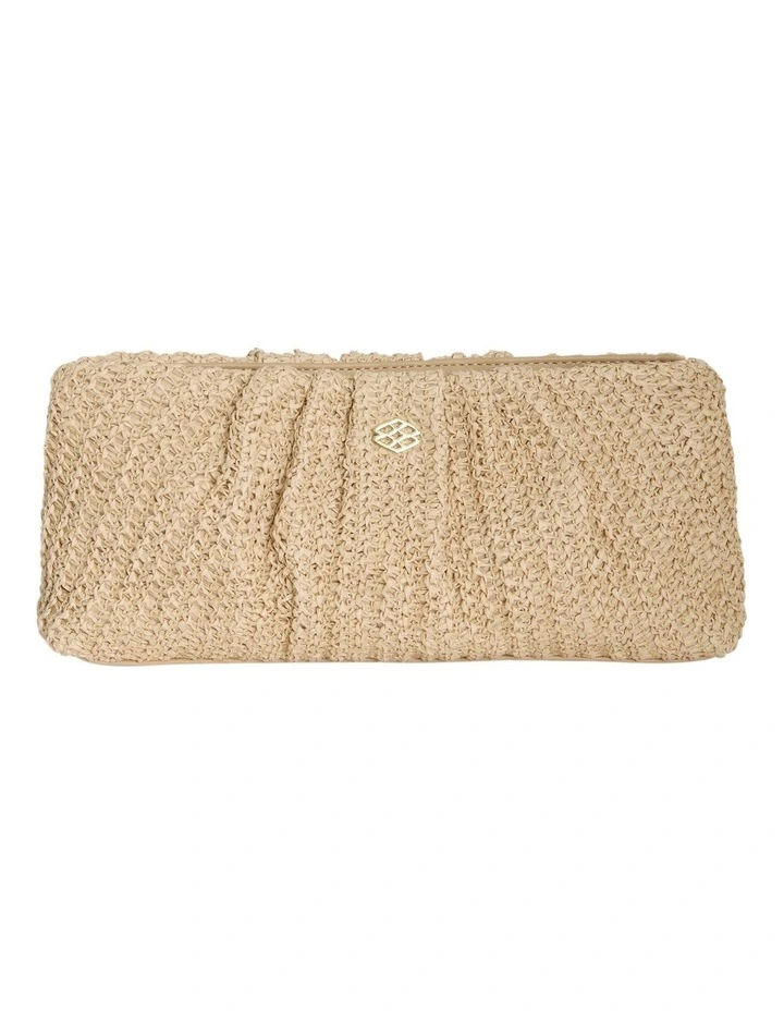 Pecan Shoulder Bag in Natural Raffia image 1
