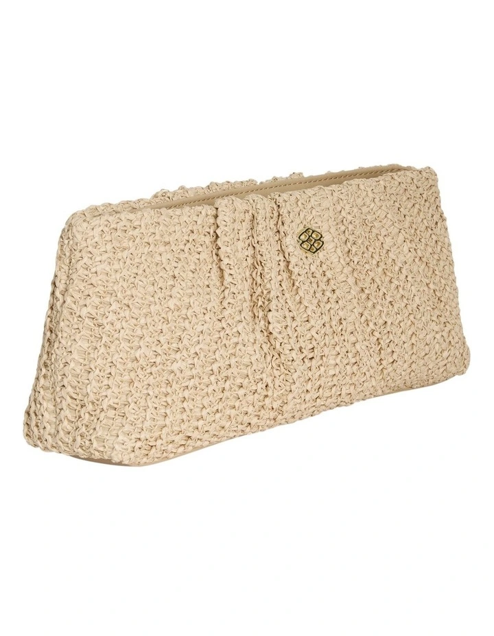 Pecan Shoulder Bag in Natural Raffia image 2