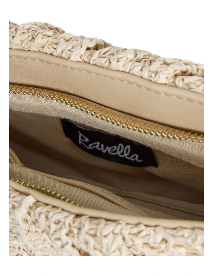 Pecan Shoulder Bag in Natural Raffia image 4
