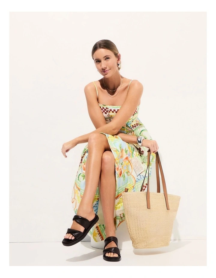 Glow Bag in Tan/Raffia image 2