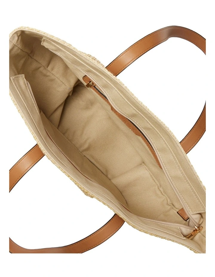 Glow Bag in Tan/Raffia image 5