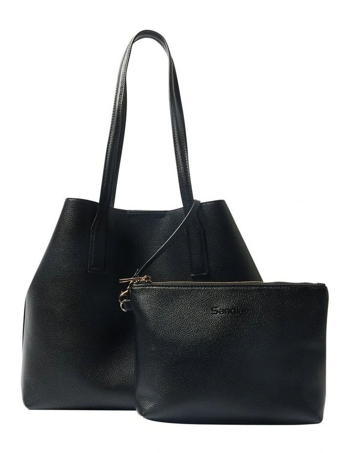 Joanna Tote Bag in Black Pebble image 6