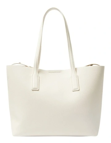 Joanna Tote Bag in Bone Pebble