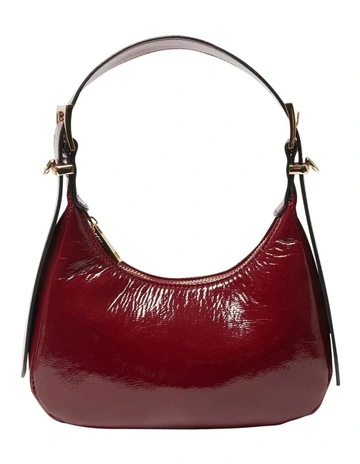 Jersey Bag in Wine Crinkle Patent