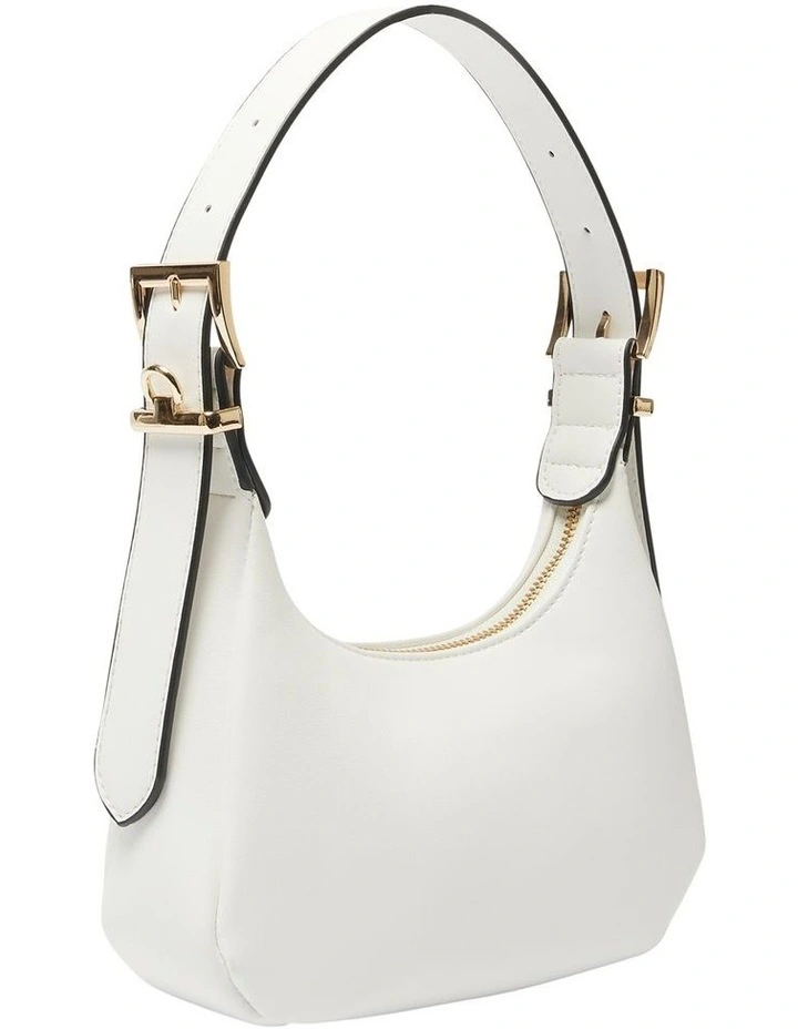 Jersey Shoulder Bag in White image 5